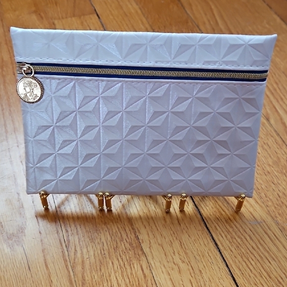 Geometric Patterned Clutch with Gold Accents - Picture 1 of 4